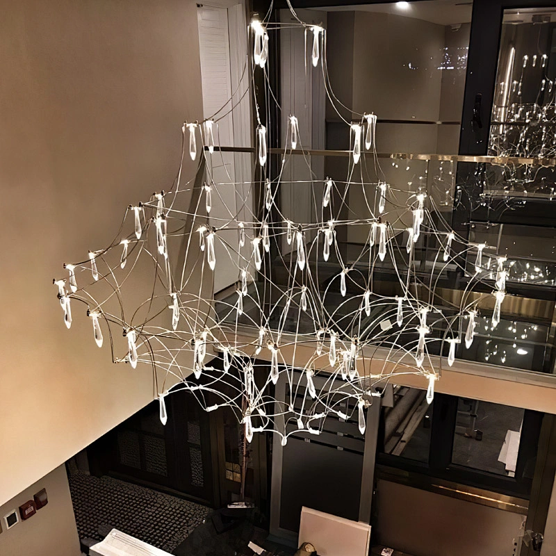 Modern Dining Room Crystal Chandelier 2021 New Living Room Lamp Villa Hotel Firefly Lamp Hotel Light Fixtures