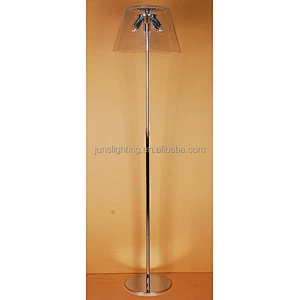 Modern clear glass shade floor lamp