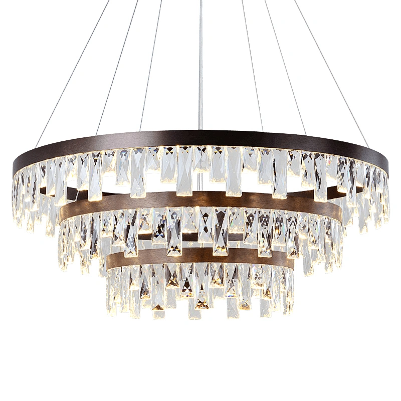 Luxury crystal chandelier lighting led k9 pendant light for hotel