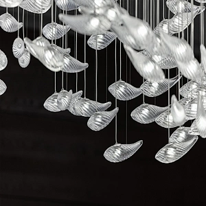 Custom made hotel large lobby modern ceiling pendants crystal lighting chandelier