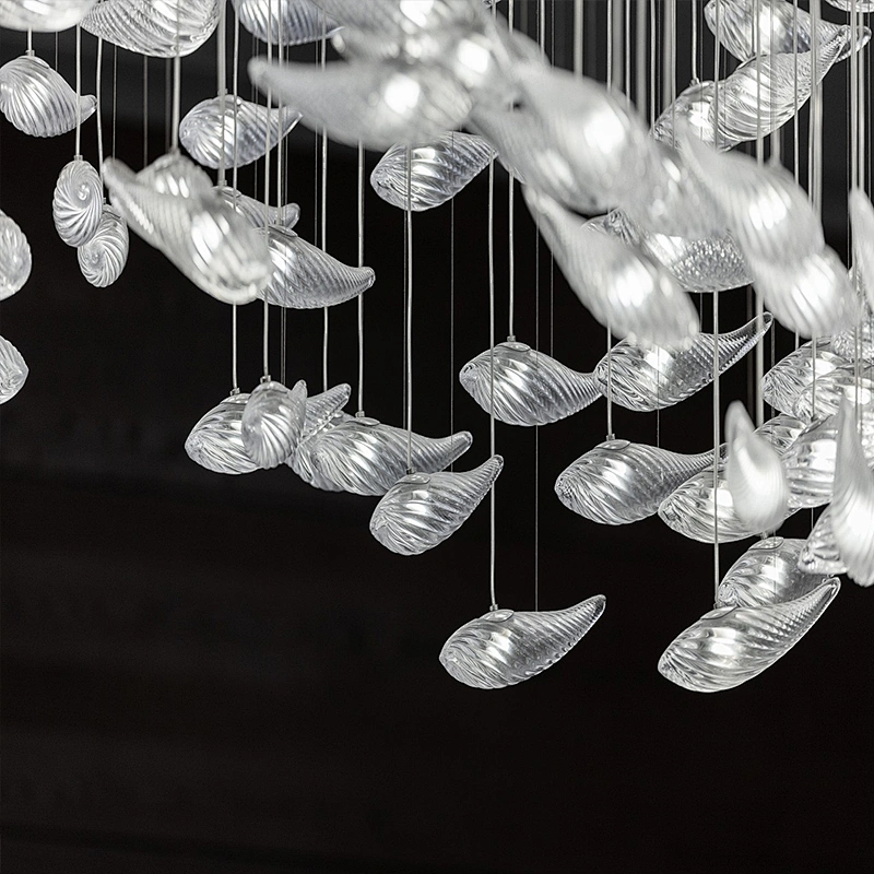 Custom made hotel large lobby modern ceiling pendants crystal lighting chandelier