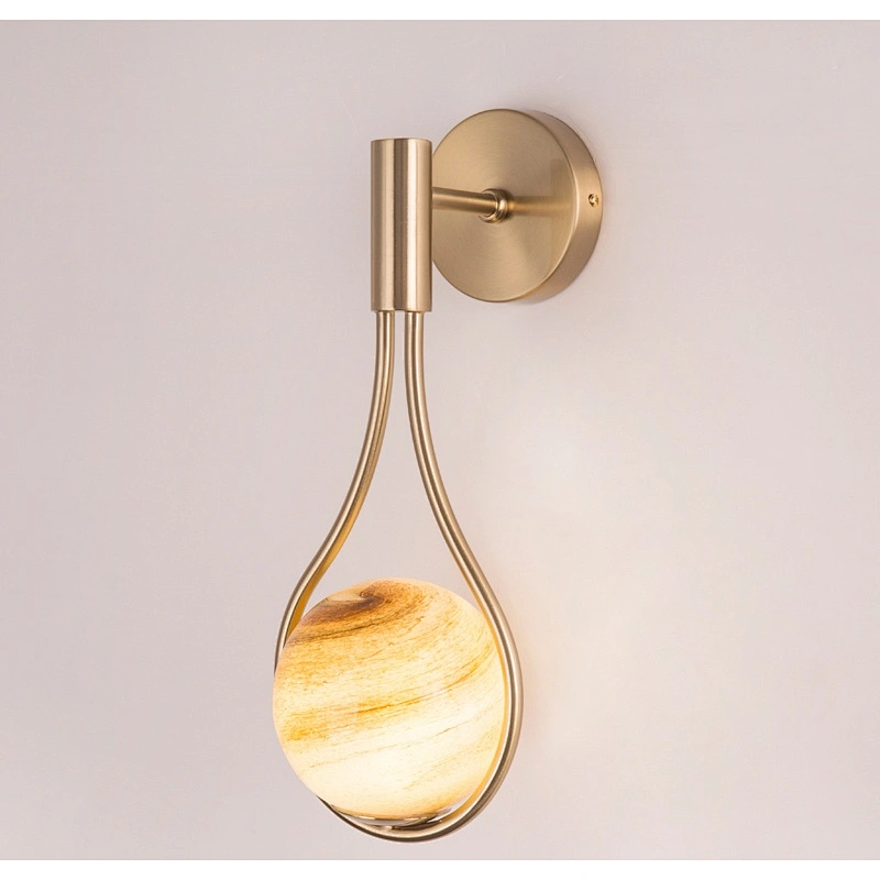 Nordic Metal Trend Lighting Living Room Dining Room Bedroom Villa Bed Chandelier Hotel Corridor Wall Lamp