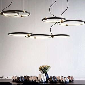 Nordic style simple black Modern led Modern chandelier