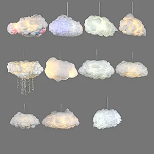 Modern interior decorative chandelier led cloud shape light pendant lamp  lighting