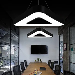 Rebacca Lighting Modern  Hotel Luxury  Bedroom Triangle 90W 4000K Black LED Chandelier