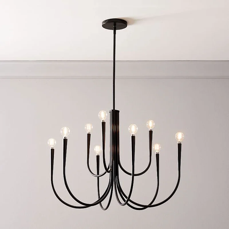 Modern Iron Chandelir For Living Room And Bedroom