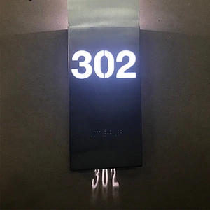 Modern hotel  house number reminder light Metal wall lamp