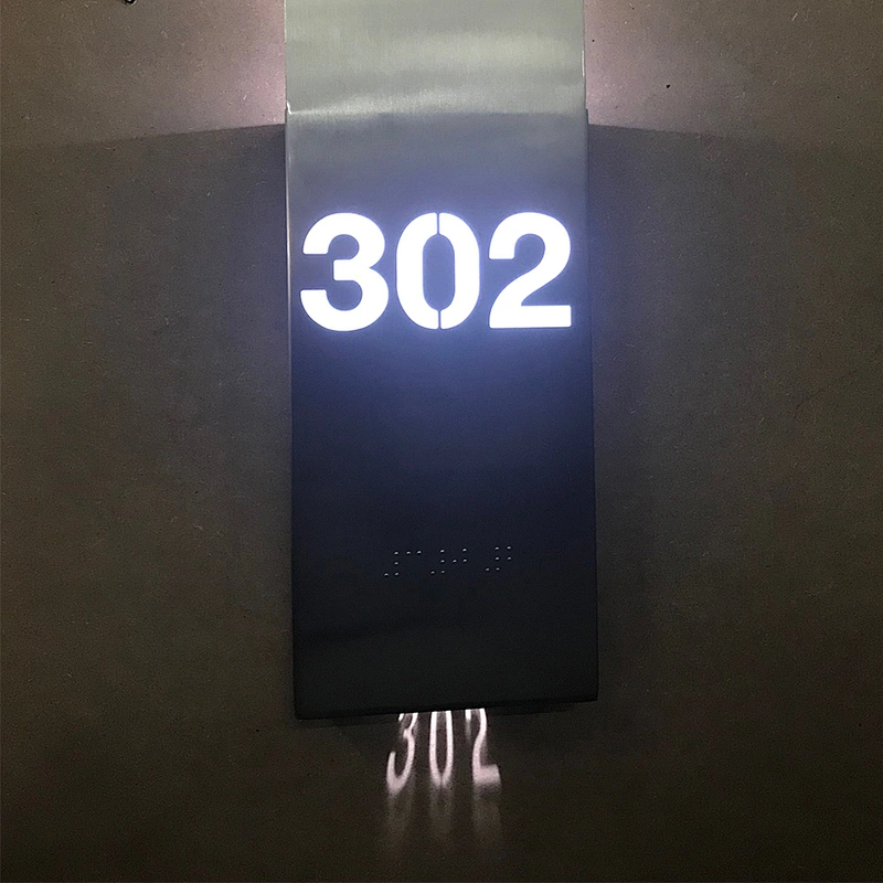 Modern hotel  house number reminder light Metal wall lamp