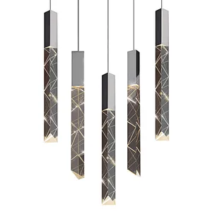 Modern  villa living room atmosphere crystal chandelier Nordic led drop light crystal pendant chandelier lights