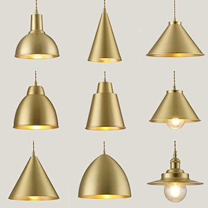 Modern Dome Kitchen Dining Lighting Brass Light Pendant Lights Gold Copper European Residential