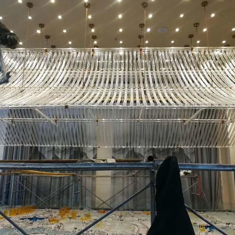 Customized Large Hotel Lobby Decoration Lighting Modern Glass Crystal Chandelier