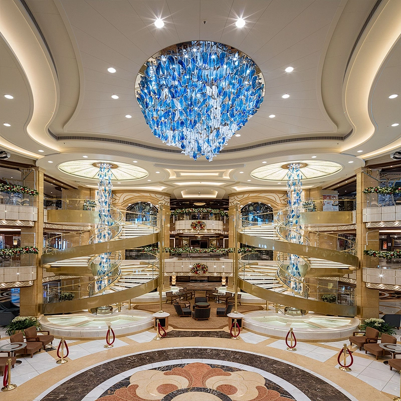 Custom lighting big hotel lobby large decoration luxury chandelier