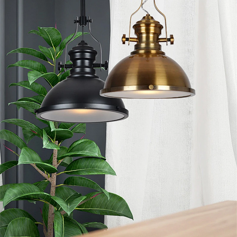 Modern simple living room creative industrial retro iron pendant lamp chandelier