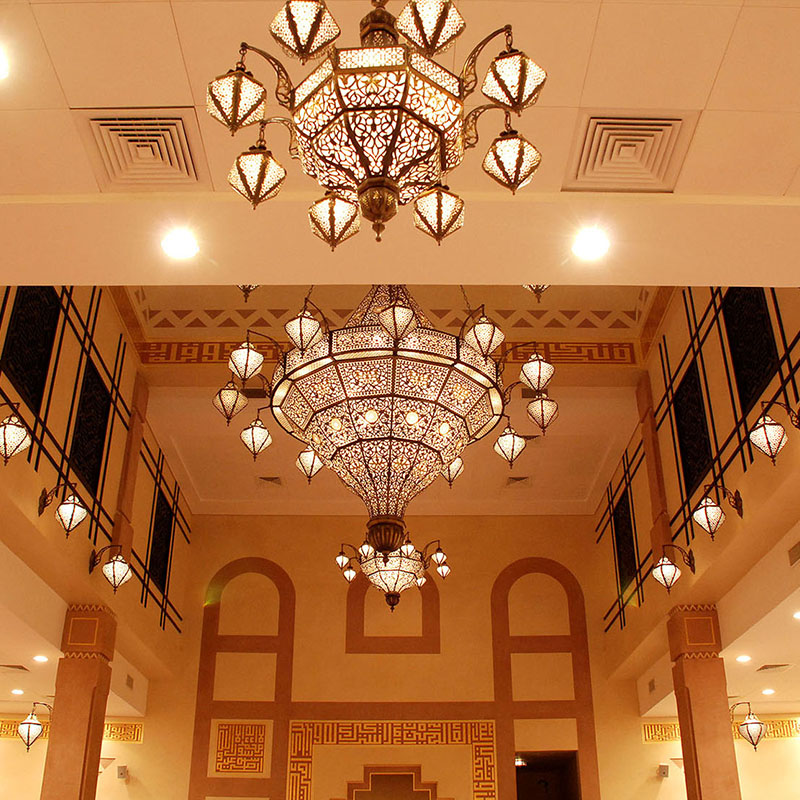 Custom Made Hotel Large Lobby Moroccan Islam Crystal Lighting Islamic Chandelier