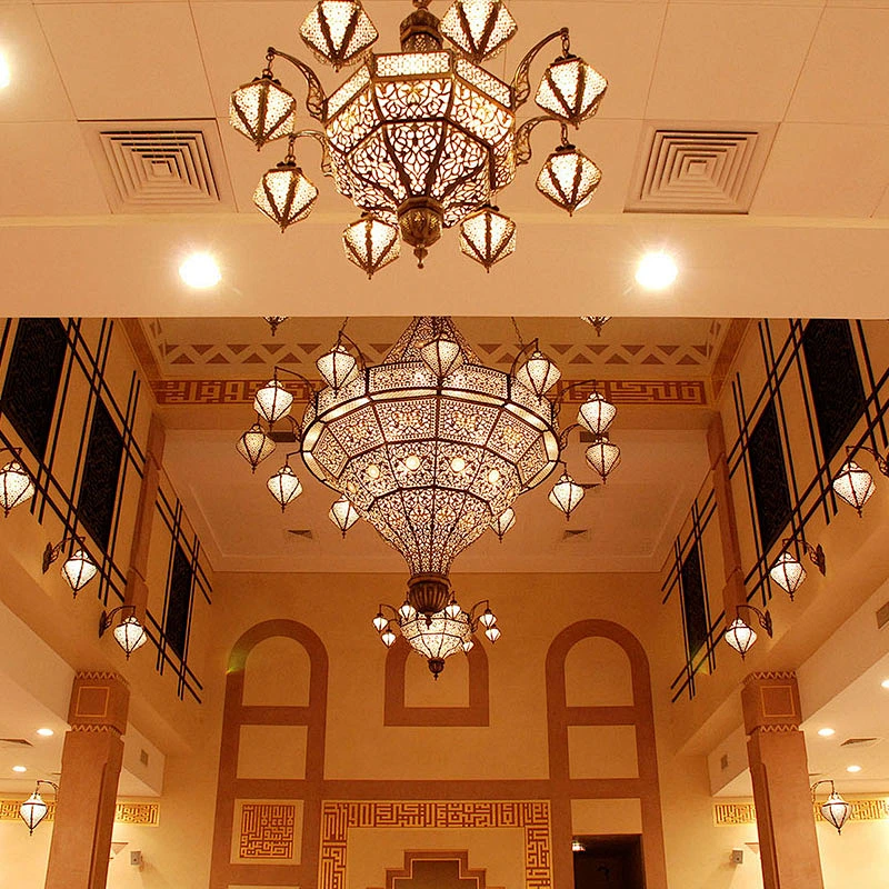 Custom Made Hotel Large Lobby Moroccan Islam Crystal Lighting Islamic Chandelier