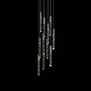 Modern  villa living room atmosphere crystal chandelier Nordic led drop light crystal pendant chandelier lights