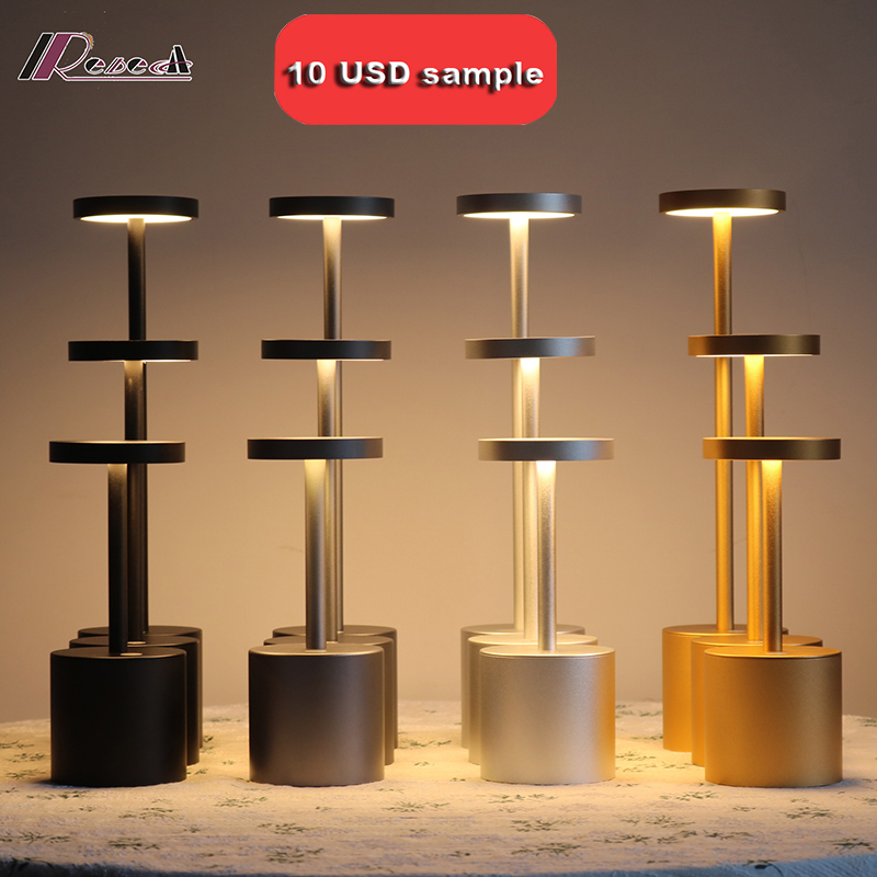Rebecca LED Rechargeable light Restaurant table lamp Cordless Table Lamps For hotel desk lamp