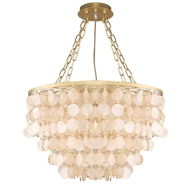 Decorative Luxury Custom Lighting Seashell Bubble Chandelier Modern Simple Design European Creative Shell Bedroom Pendant Lamp