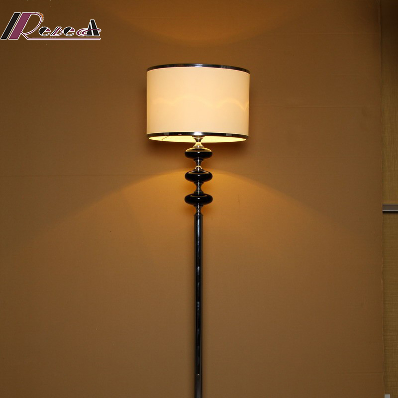 Chrome Hotel Bedroom Night Standing Lamp With Double Pull Switch Hight Floor Lamp