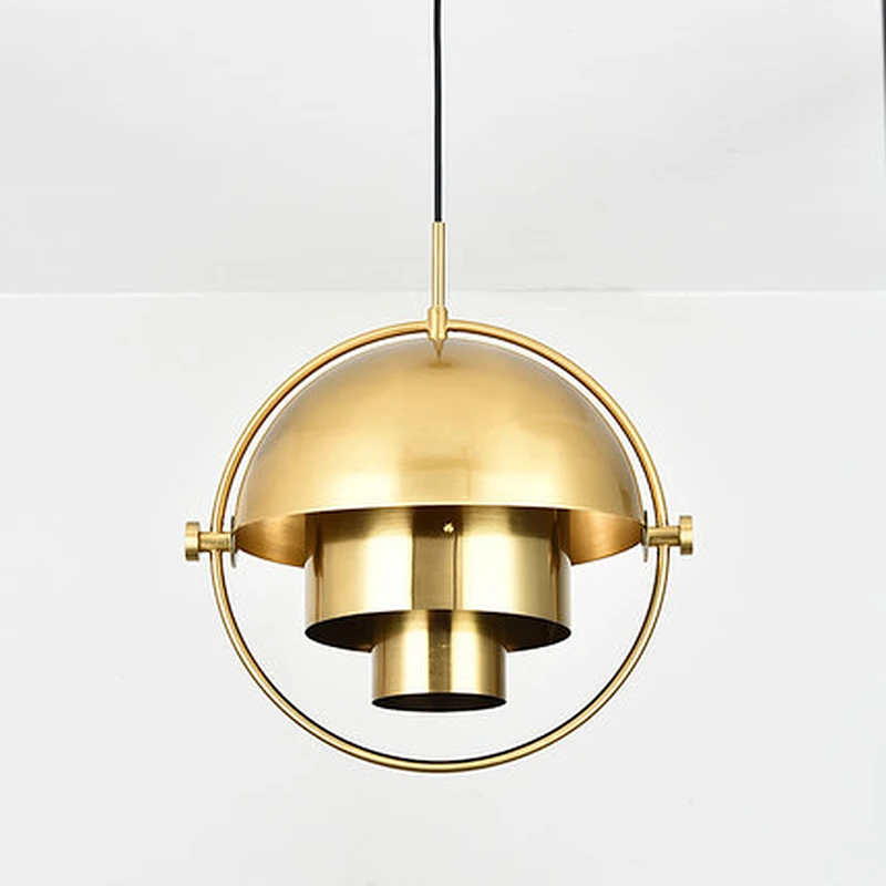 Nordic gold modern simple dining room bar bar coffee shop semicircle chandelier