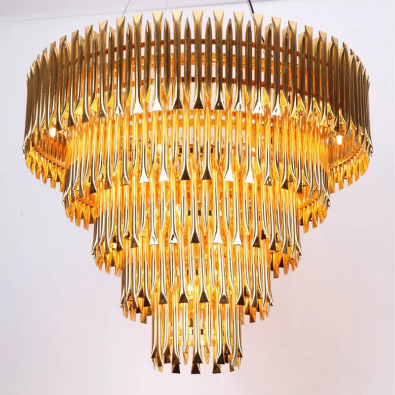 Modern fiber optic light LED metal pendant lamp chandelier