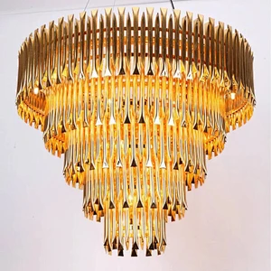 Modern fiber optic light LED metal pendant lamp chandelier