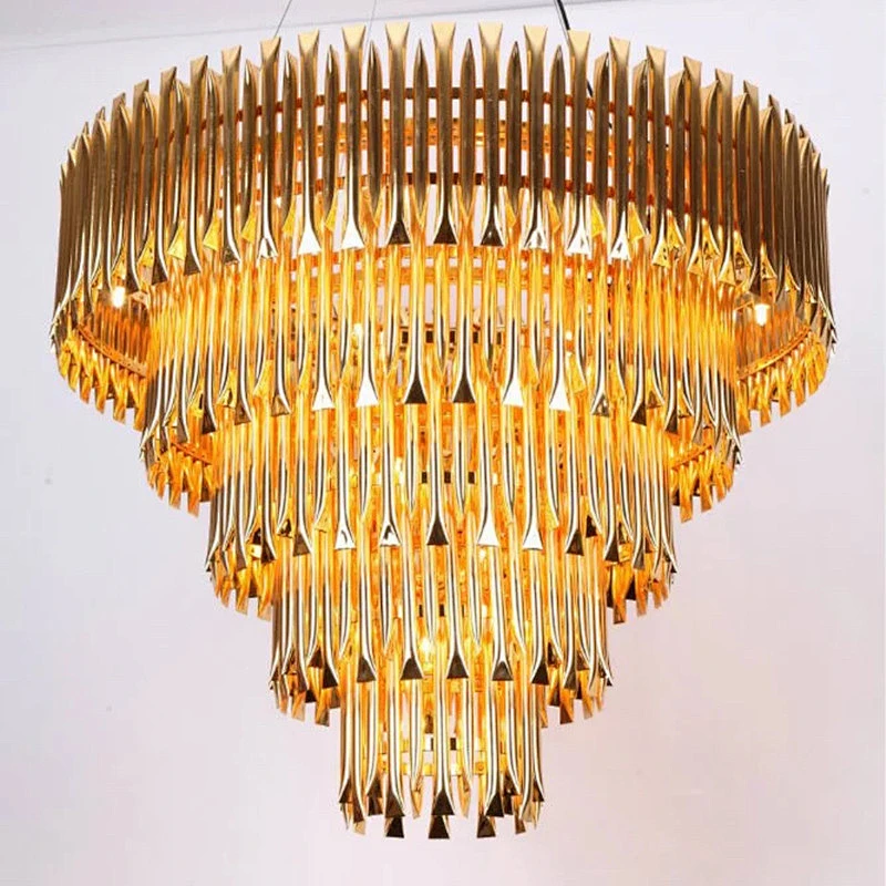 Modern fiber optic light LED metal pendant lamp chandelier