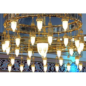 Morocco Lighting Crystal Chandelier Islamic Mosques Custom Designed Copper LED Aluminum 80 Hotel Traditional