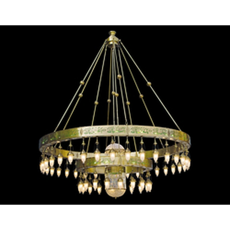 Morocco Lighting Crystal Chandelier Islamic Mosques Custom Designed Copper LED Aluminum 80 Hotel Traditional