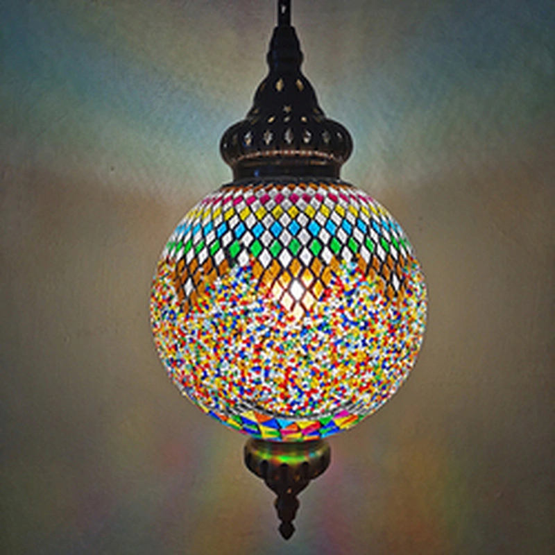 Featured hotel restaurant decorative Mosaic stained glass lampshade system chandeliers Moroccan style chandeliers&pendant lights