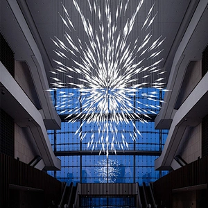 Customized Non-Standard Hotel Lobby Glass Chandelier Large Hotel Led Chandelier