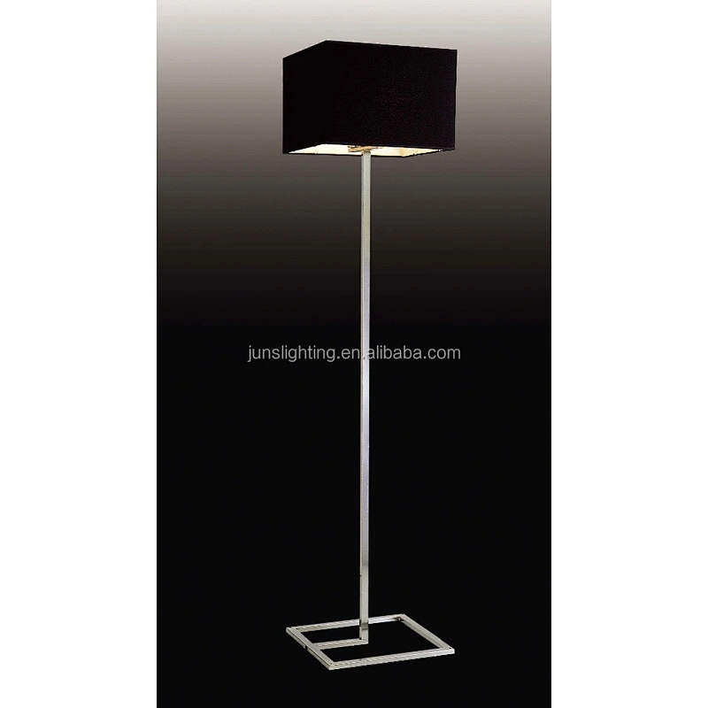 Modern Rectangular Black Fabric Shade Table Lamp For Living Room Hotel Desk Lamps