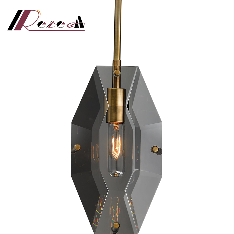 Modern Luxury Lamp  Bedside Dining Room Chandelier All Copper Glass Atmosphere Bar Table Lamp