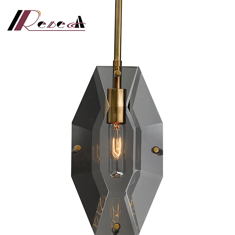Modern Luxury Lamp  Bedside Dining Room Chandelier All Copper Glass Atmosphere Bar Table Lamp