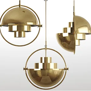 Nordic gold modern simple dining room bar bar coffee shop semicircle chandelier