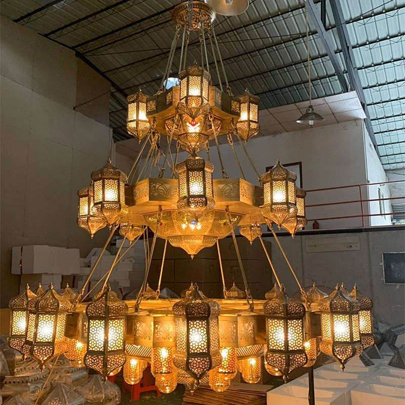 Islam muslim style brass glass chandelier pendant lamp chandeliers pendant lamps