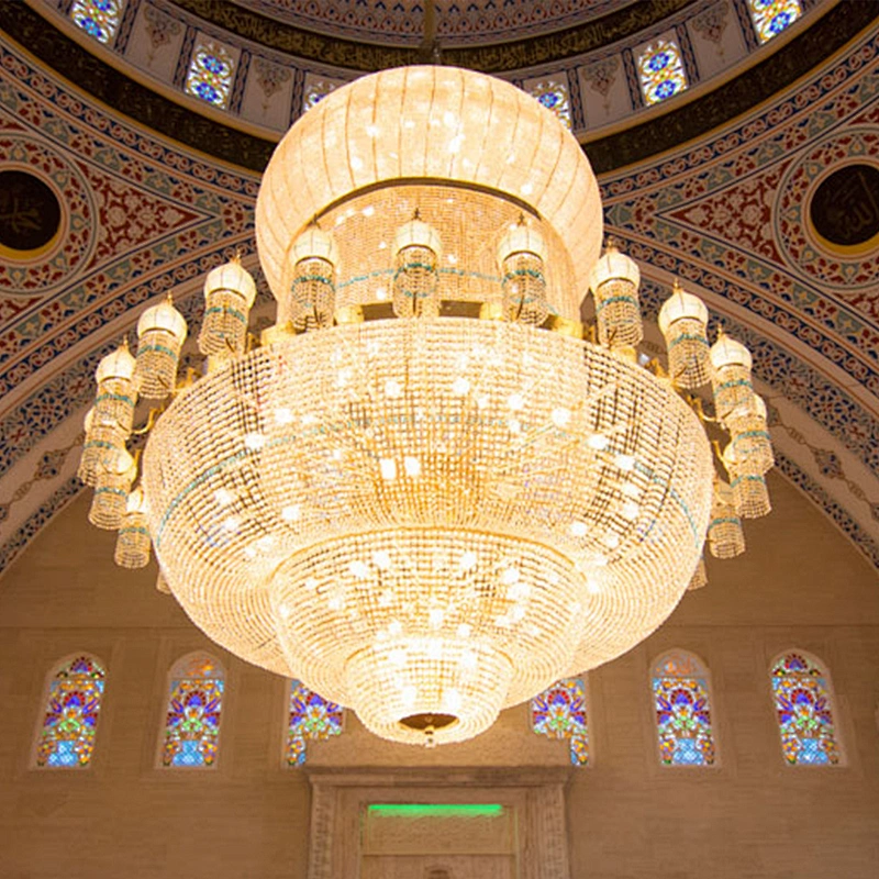 Custom Made Design Mosque Islam Copper Crystal Lighting Islamic Chandelier