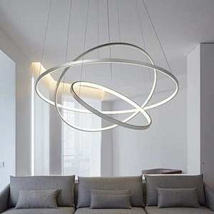 Modern aluminum circular led chandelier for hotel