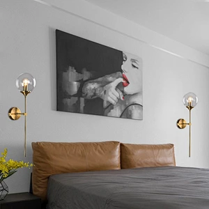 Nordic creative modern simple wall lamp for living room bedroom bedside lamp