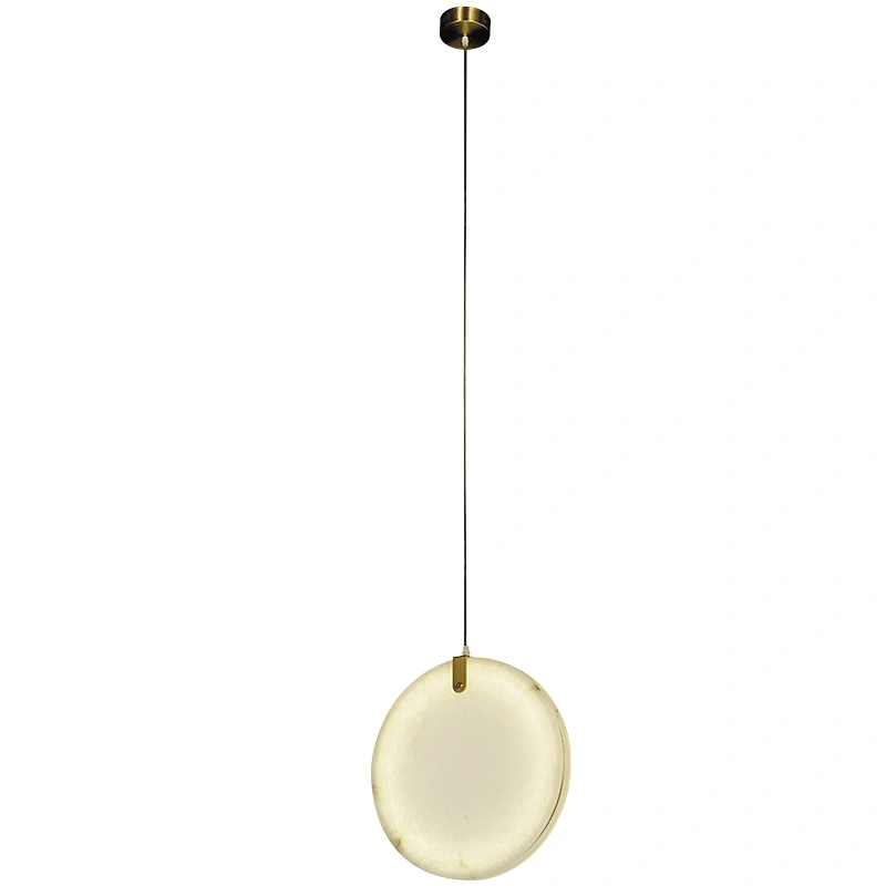 Modern nordic marble stair round ceiling led chandelier