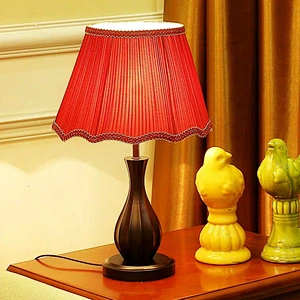 Modern design vintage wood bed side table lamp