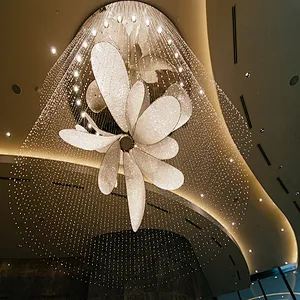 LED big project luxury lighting flower shade