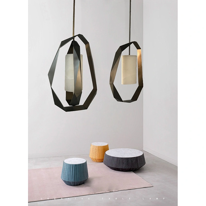 Nordic dining room bedroom bedside chandelier modern aluminum hotel chandelier