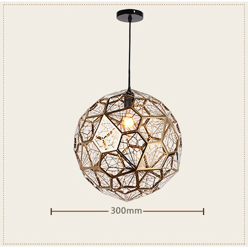 Iron diamond ball metal etching tennis irregular art ball leisure club cafe bar chandelier Moroccan style