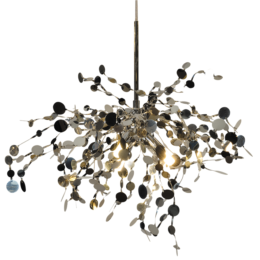 Modern design hotel restaurant living room decorative lighting stainless steel led ceiling chandelier