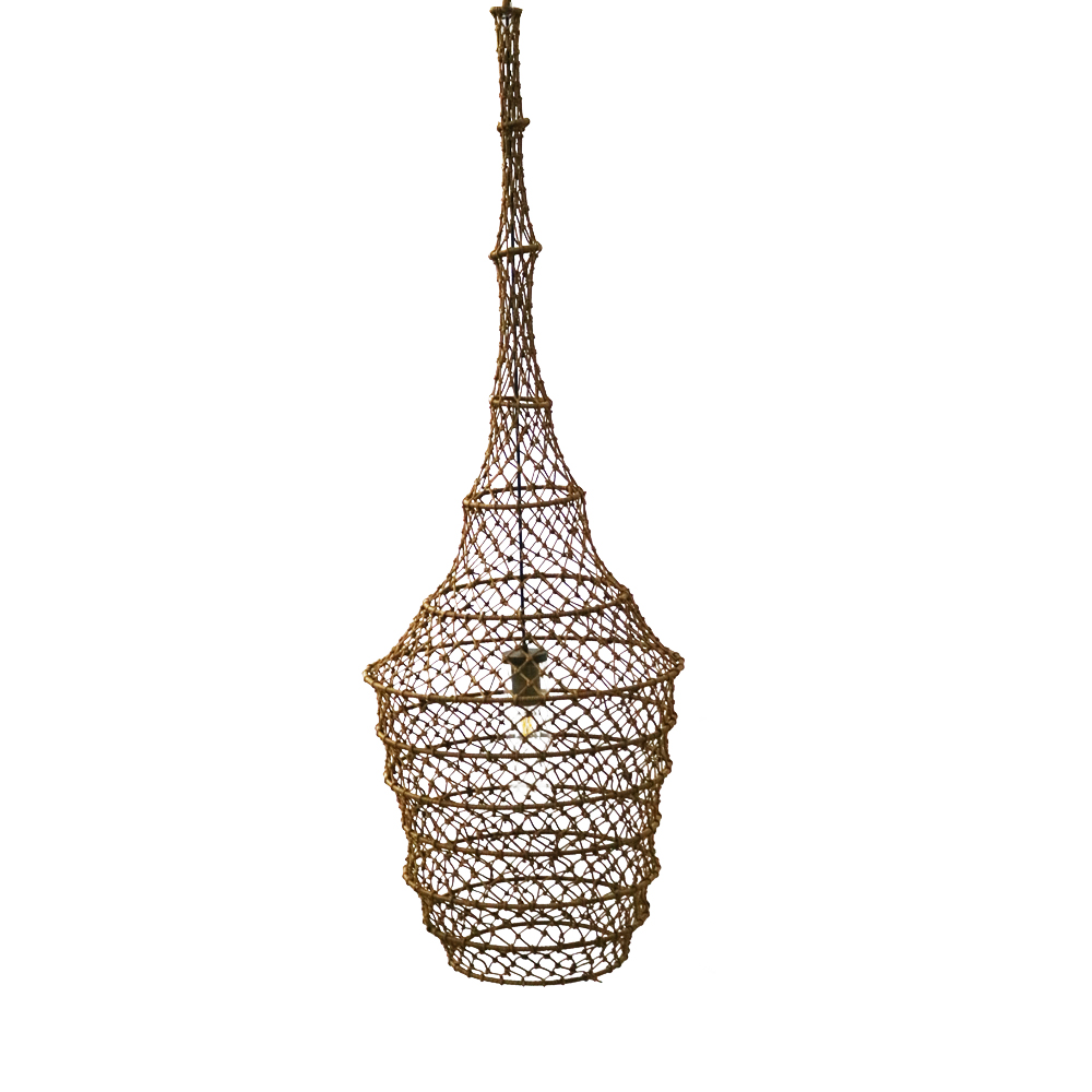 Rebecca Lighting Fish Cage Design Rattan Hotel Project Pendant Lamps For Hyatt