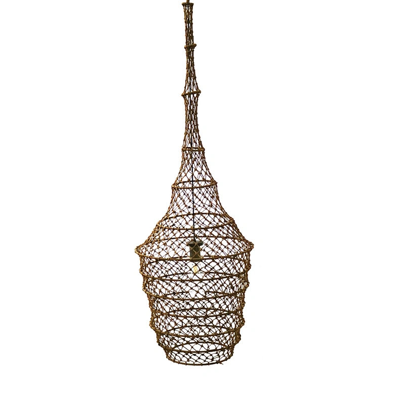 Rebecca Lighting Fish Cage Design Rattan Hotel Project Pendant Lamps For Hyatt