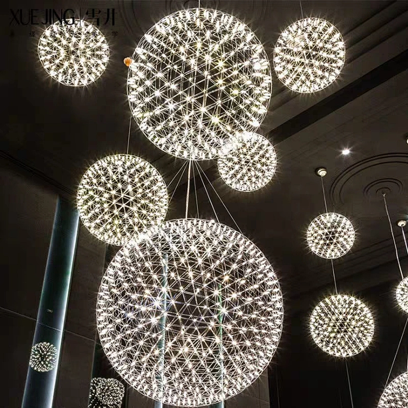 Modern nordic designer chrome led ceiling chandelier  pendant light mrna1273 modern