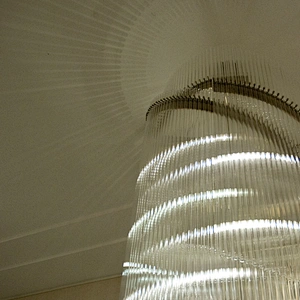 Modern hanging stairwell long spiral luxury white crystal chandelier light