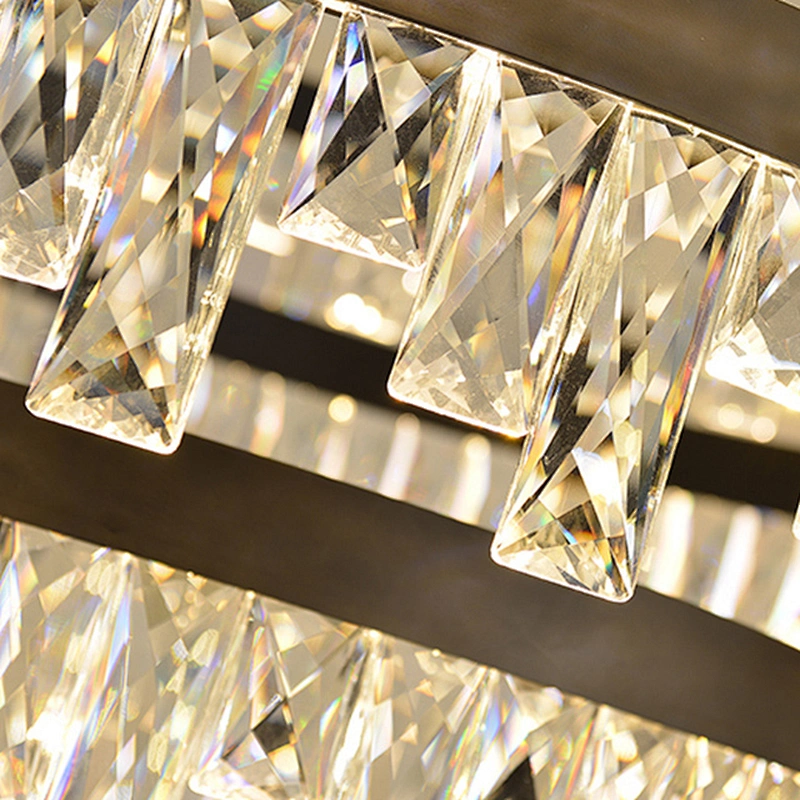 Luxury crystal chandelier lighting led k9 pendant light for hotel